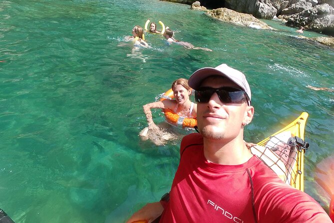 Amalfi Coast : Kayak-Snorkeling tour Pandora Cave & Hidden beach - Stops, Fruit, and the Tiny Details That Make This Tour Feel Good