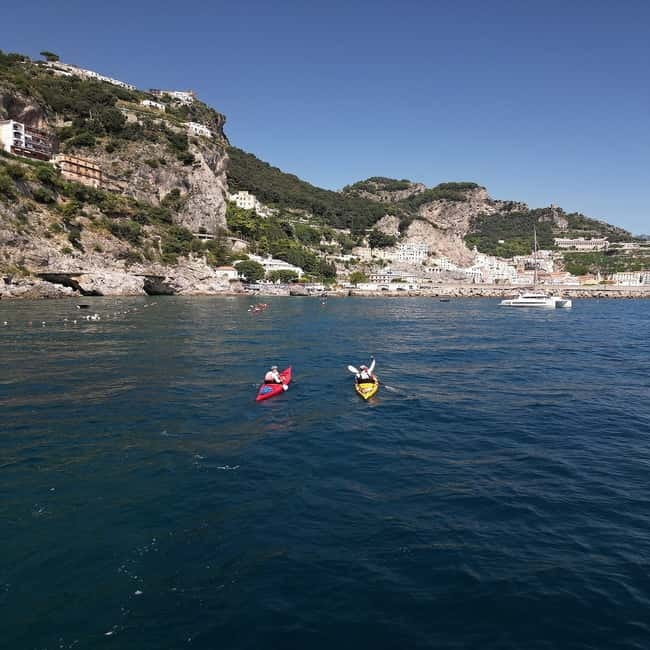 Amalfi Coast: Kayak & Snorkeling tour, sea caves and beach - Moorea Beach Club meeting point and on-site facilities