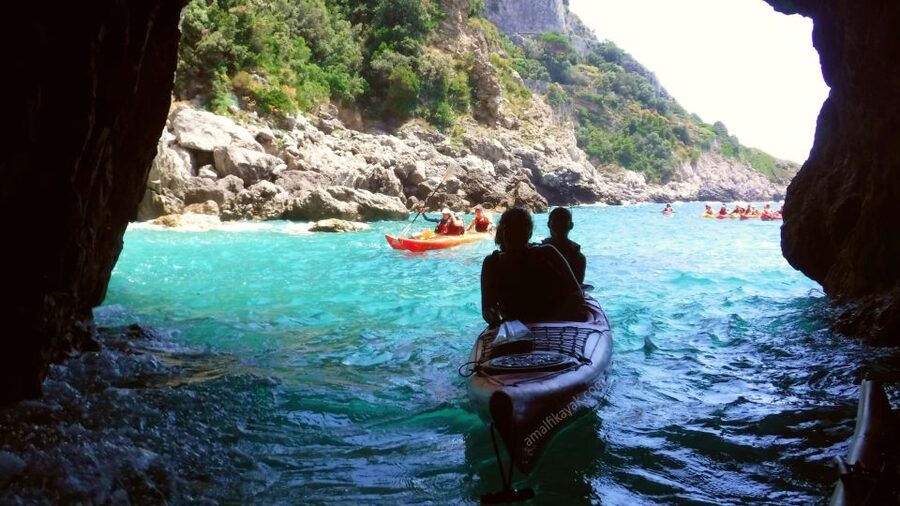 Amalfi Coast: Kayak Tour with Snorkeling and Grottoes Visit - Paddling out past Amalfi and the old watch-tower coastline