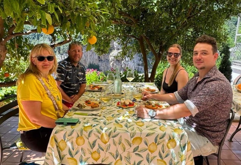 Amalfi Organic Lemon Tour & Wine Tasting + Dinner or Lunch - Lunch or dinner: Amalfitan dishes shaped by seasonal lemons and local logic
