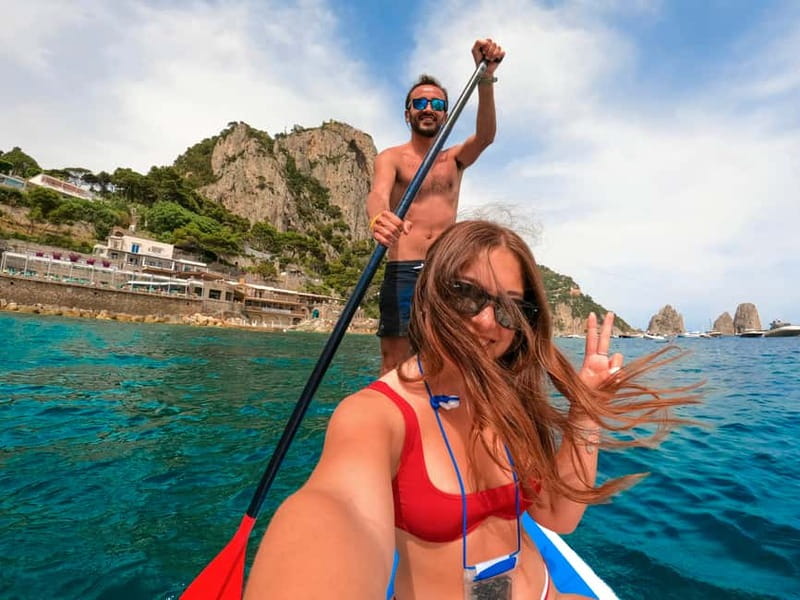 Capri: Caves and Beaches Paddle Board Tour. Photos included - Secret Stops, Caves, and Beaches Boats Cannot Reach