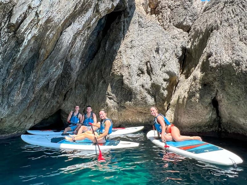 Capri: Caves and Beaches Paddle Board Tour. Photos included - From Capri Hydro, Green Watersports, to Marina Piccola in Real Life