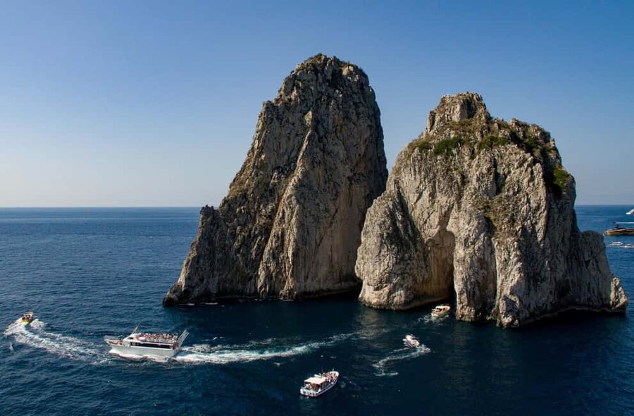 CAPRI CLASSIC BOAT TOUR - Getting there the easy way, van then ferry to Massa Lubrense