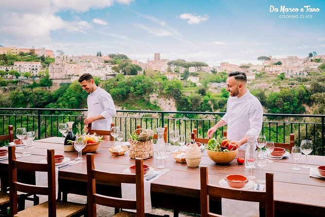 Cooking class Amalfi Coast by Marco and Tano - Making Pizza Dough, Pasta, and Real Italian Dinner Steps