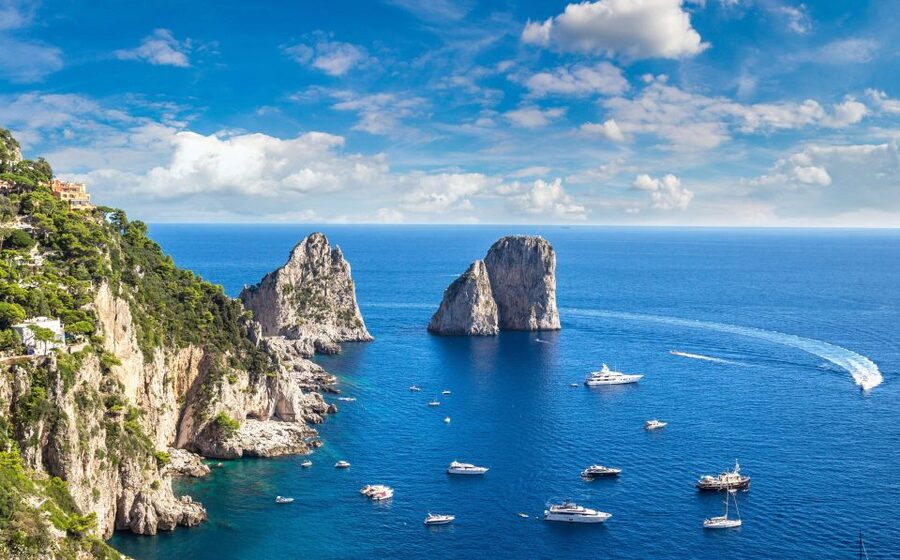 From Amalfi: Capri Island Boat Tour with Snorkeling & Drinks - Return toward Amalfi, with more sea cave views and a sunset attitude