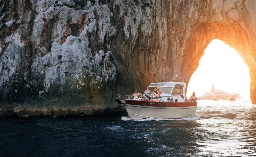 From Amalfi: Small Group Boat Excursion to Capri Island - Marciano Bay, Punta Campanella, and the sail that sets the tone