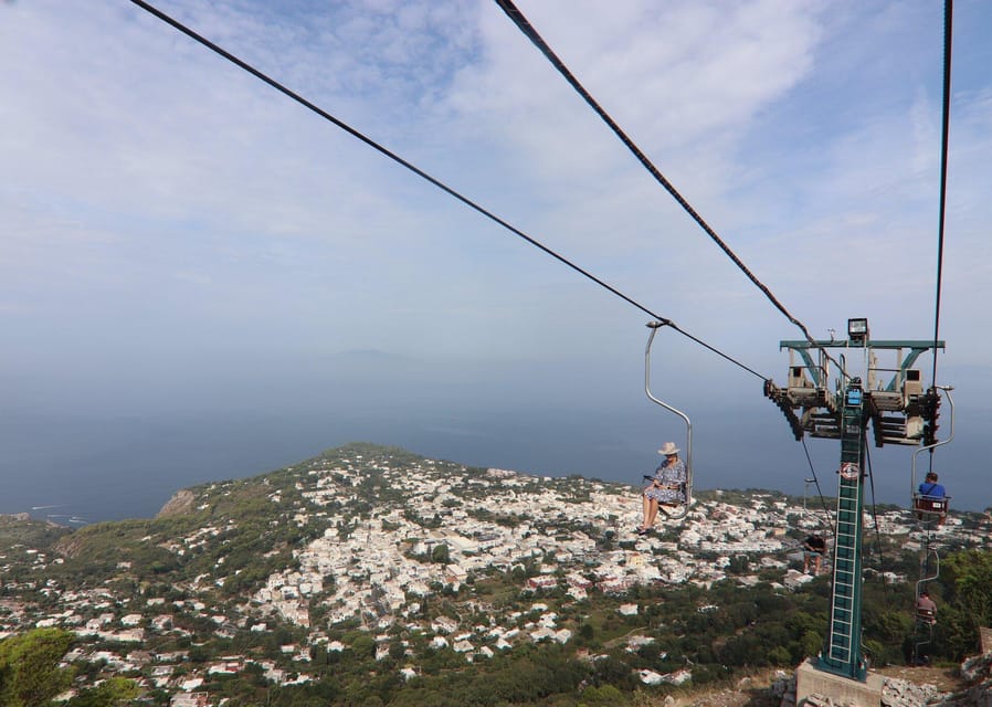 From Naples: Blue Grotto, Capri, and Anacapri Group Tour - Anacapri Historic Center and the Monte Solaro Chairlift Views