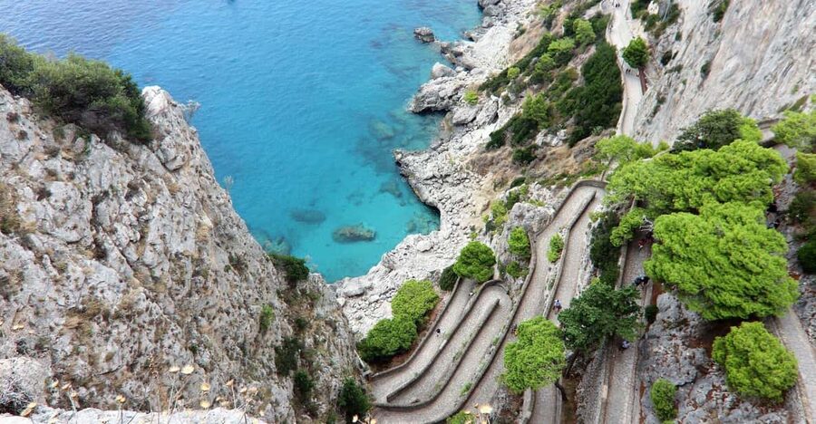 From Naples: Blue Grotto, Capri, and Anacapri Group Tour - Capri Town Time: Piazzetta Umberto I and Via Camerelle Browsing