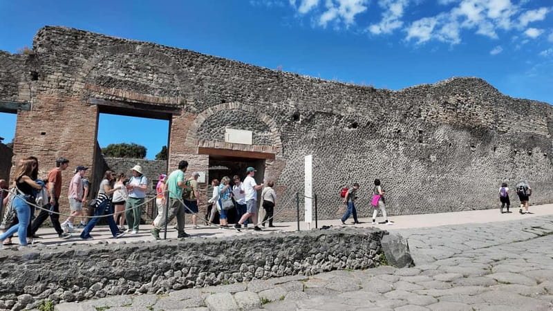 From Naples: Guided tour of Pompeii skip-the-line and round-trip train - What you will actually see: streets, temples, theaters, baths, frescoes