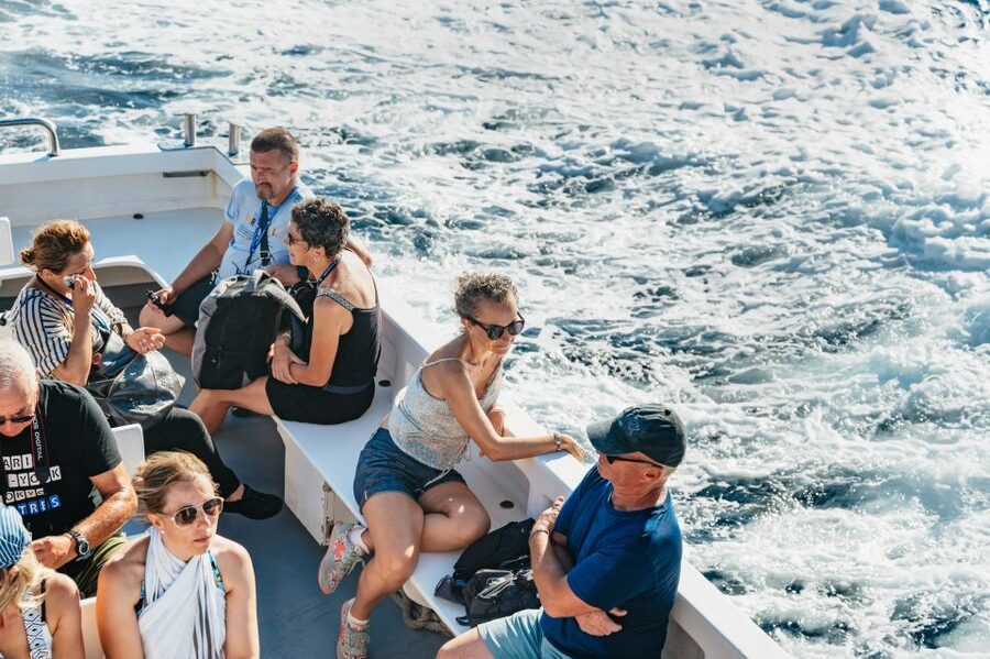 From Naples: Gulf of Naples & Capri Sightseeing Boat Tour - The Gulf of Naples ferry ride, Vesuvius on your left, Capri ahead