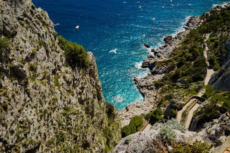 From Pompeii/Castellammare/Vico Equense: Capri Day Cruise - Capri by boat: Faraglioni, grottos, and the cliffs that make it famous