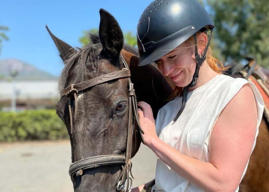 From Pompeii: Mount Vesuvius Horseback Riding Tour - The training: how they set you up to ride, even if it is your first time