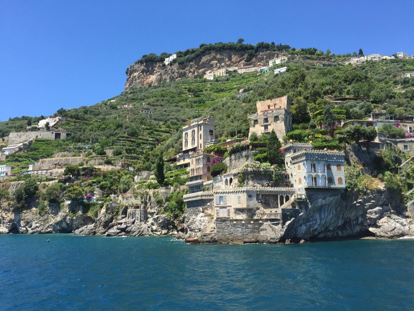 From Praiano: Amalfi Coast Guided Private Cruise with Drinks - Amalfi, Atrani, Minori, and Maiori: choosing what you want on land