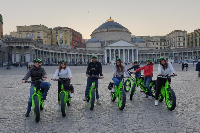 Guided tour of Naples by FAT electric bike - The ride setup: bikes, helmets, water, and how the guides help you