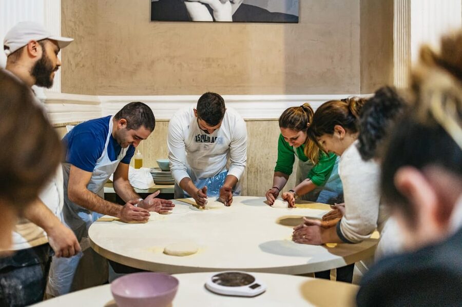 Naples: Pizza-Making Workshop with Drink and Appetizer - San Marzano sauce and Margherita assembly, the classic build