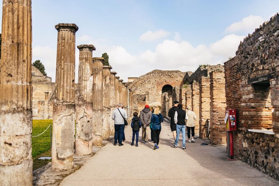 Naples: Pompeii and Mt. Vesuvius with Lunch and Wine Tasting - Guides, Sound, and Multilingual Commentary in Real Life