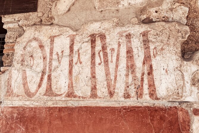 Pompeii Small Group with an Archaeologist and Skip The Line - Stabian Baths Frescoes, Color Still Hanging On