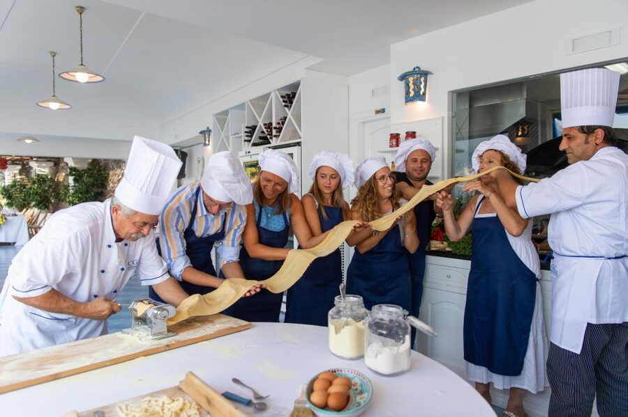 Praiano: Cooking Class with Dinner Overlooking the Sea - La Gavitella Restaurant: what the setting does for your whole evening