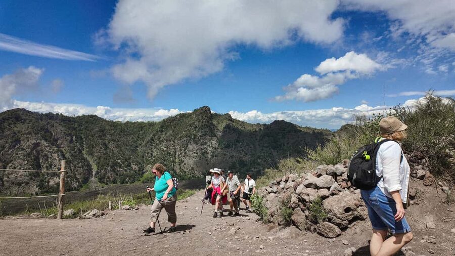Vesuvius Volcano Experience: from Naples, Pompeii and Rome - Views to plan for: Gulf of Naples, Pompeii area, and countryside
